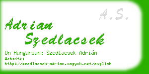 adrian szedlacsek business card