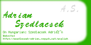 adrian szedlacsek business card